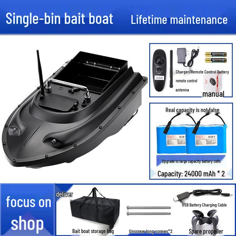 Smart 600m Remote Control High-Power Bait Boat with Constant Speed Cruise & Auto Unhooking Function for Fishing.