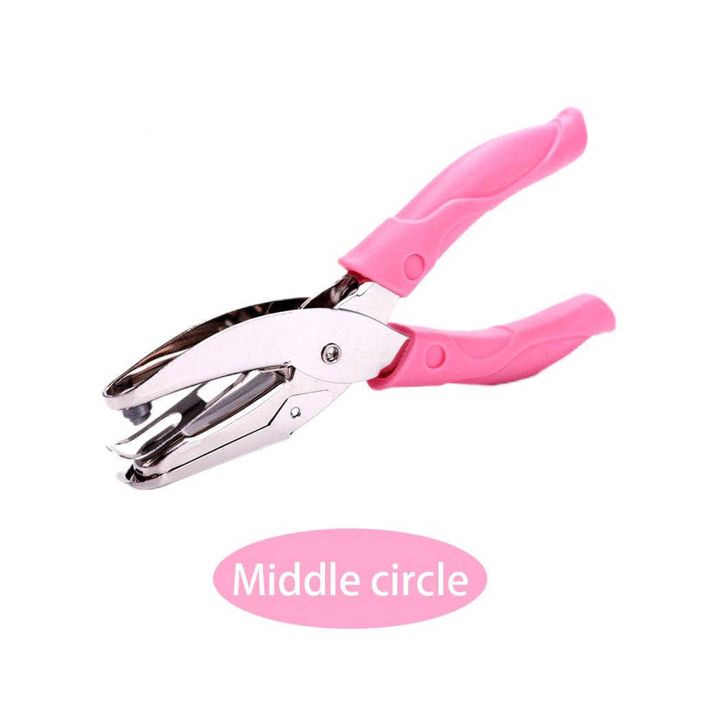 Manual Puncher Steel Heart Round Binding Supplies Crafts School Stationery Handheld Paper Punch Scrapbooking Loose-Leaf
