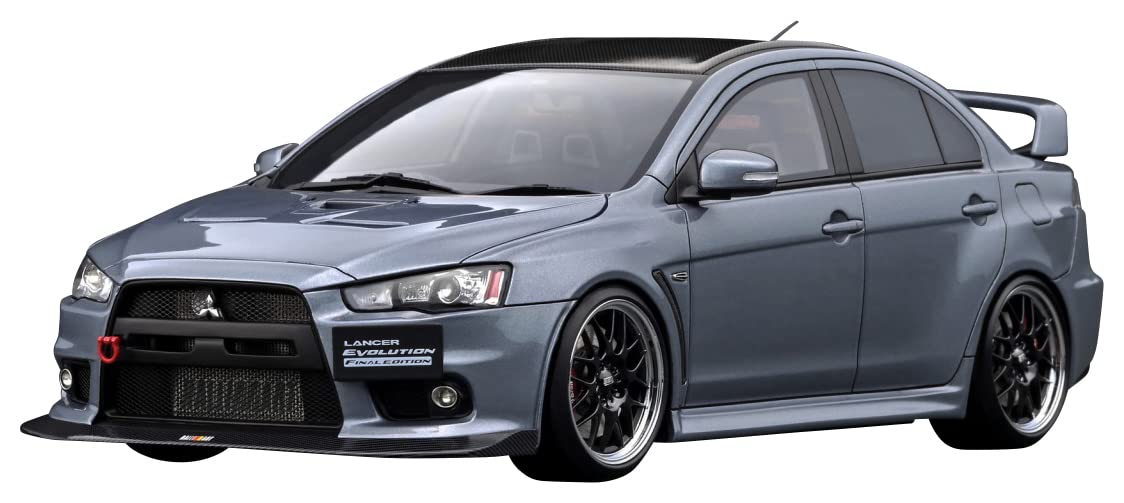 

модель зажигания Mitsubishi Lancer Evolution X Серый металлик готовое изделие 1/18 (CZ4A) чёрный