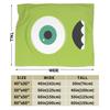 Mike Wazowski Monsters University Flannel Throw Blankets Monsters Inc Blankets for Sofa Bedroom Warm Bedroom Quilt,