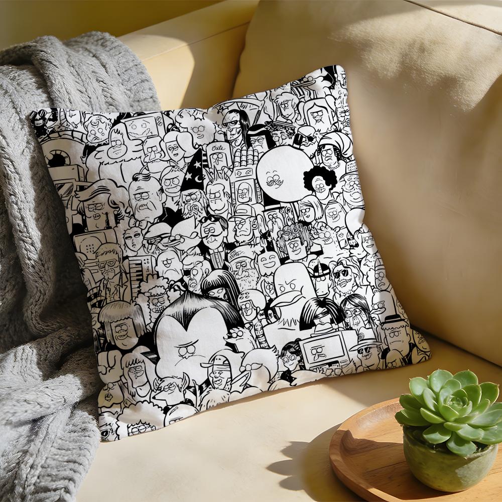 Cushion Cover Washed Linen Soft Breathable Decorative Case for Sofa Home Pillow cover RRegular SShow