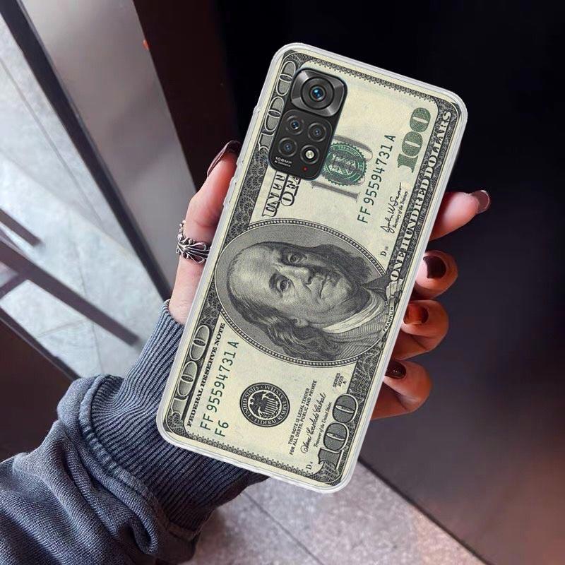Banknote Dollar Cash Money Phone Case For Xiaomi Redmi Note 15 14 14S 13 12S 12 Pro Plus 11S 11 10S 10 4G Cover 11E 11T 5G Print