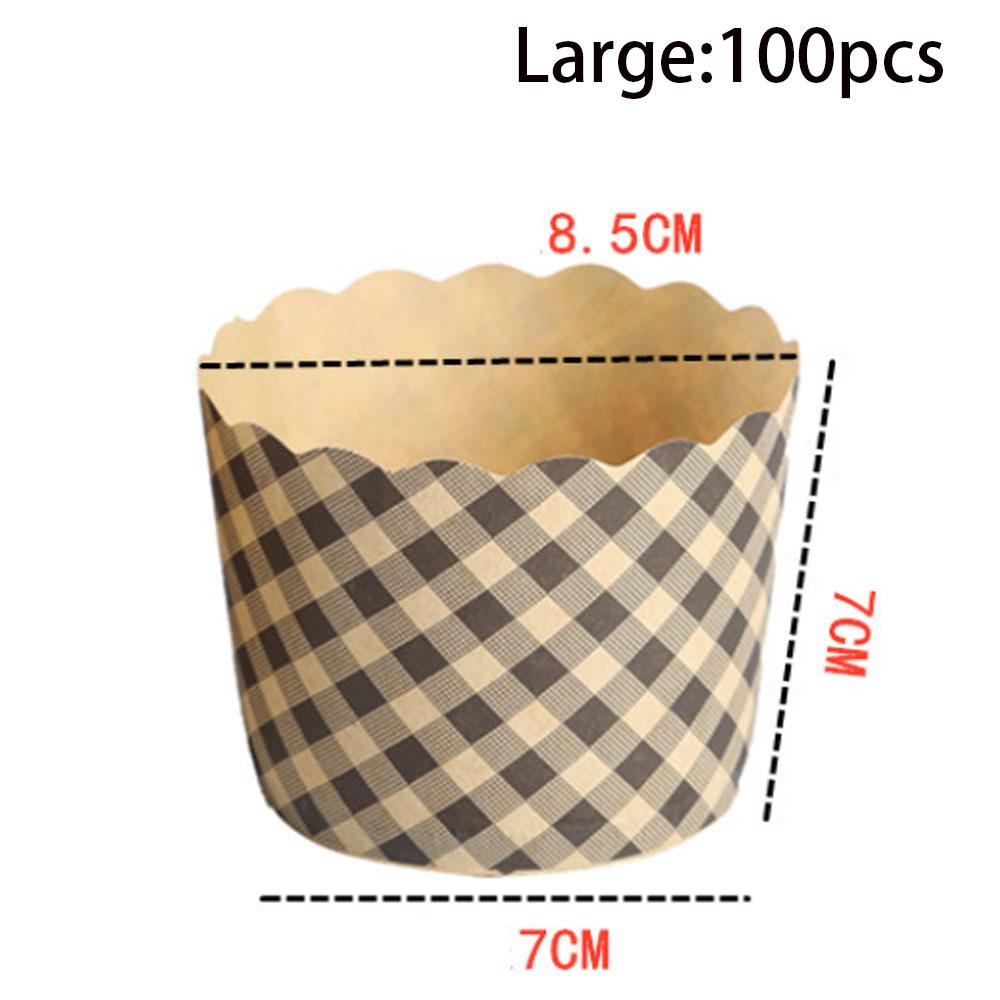 100Pcs Heavy Duty Brown Kraft Muffin Cupcake Paper Liners for Baking Dessert Cups Cake Baking Cups for Home Bakery