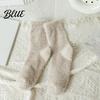Thickened Thermal Socks Imitation Mink Velvet for Women, Soft Plush Socks, Winter Durable Washable Warm Solid Color Cozy Hosiery Home Indoor