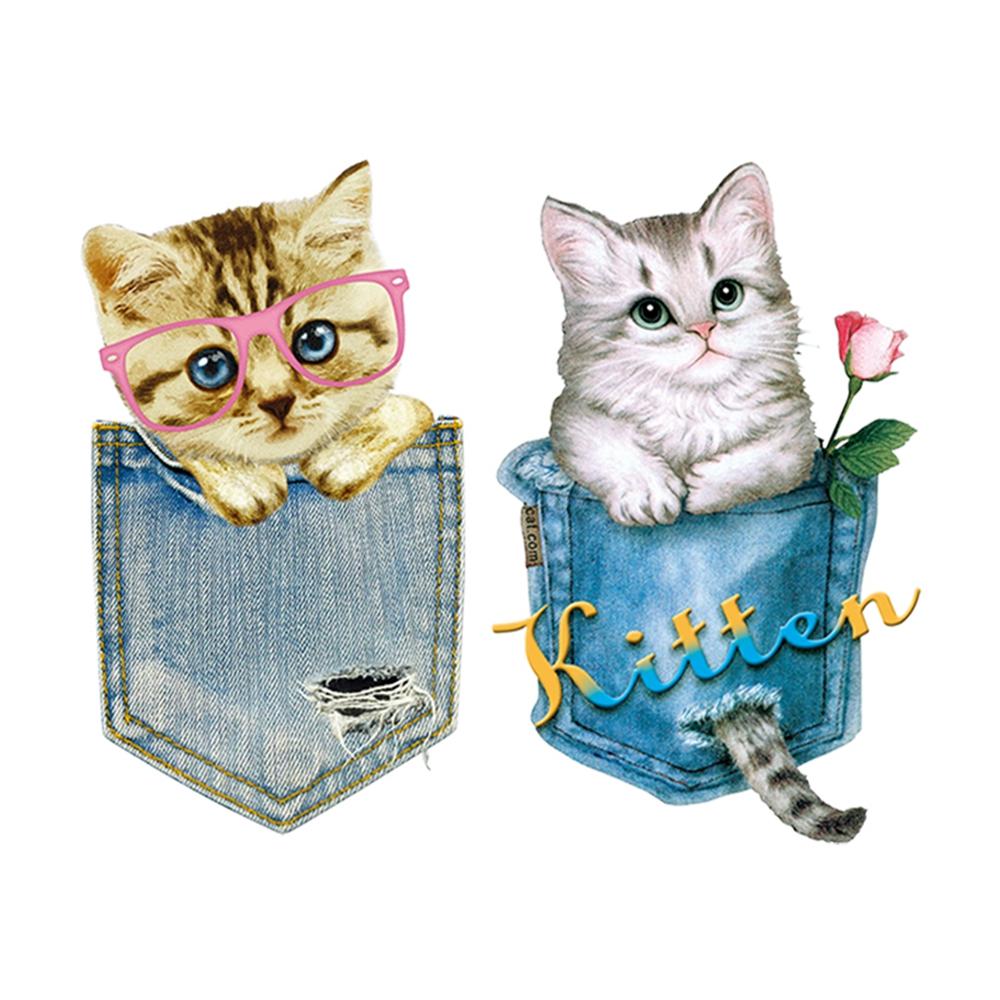 Washable Fashion Bag Thermal Patch For Clothing Denim Applique Iron On Patches Heat Transfer Stickers Clothes Decor