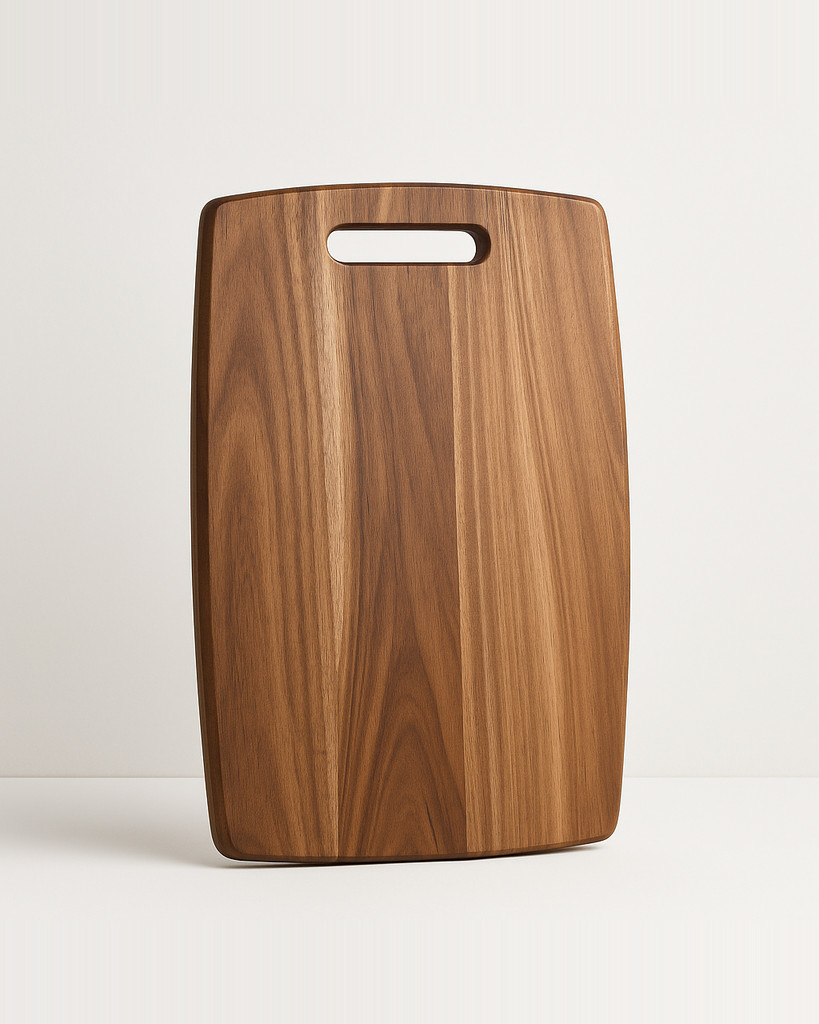 Massives Holzschneidebrett, Holzhackblock, Steak-/Brotzubereitungsbrett, rechteckig, natürlicher Akazienholz-Schneideblock