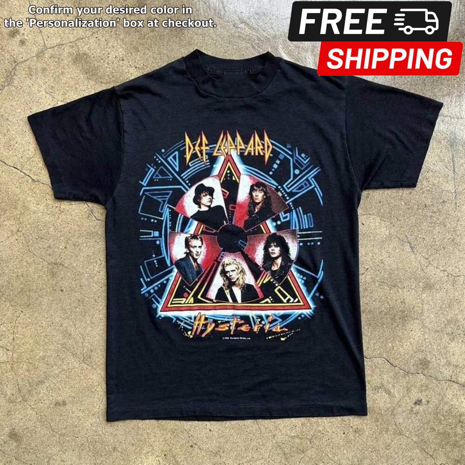 Def Leppard Vintage 1988 Def Leppard Tour T-shirt A494 S