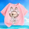LABUBU Cartoon 3D Print Kids T Shirts Boy Girls Short-Sleeved Top Trend Clothes Gift
