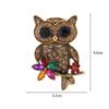 Fashionable Owl Zircon Brooch, Anti-exposure Pin for Women, Metal Button To Fix Clothes, Wedding Party Gift