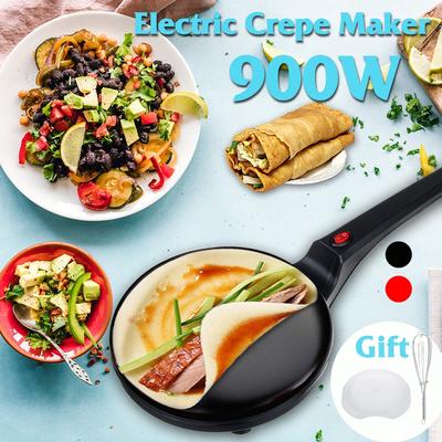 220V 900W Antihaft-elektrischer Crepe-Pizza-Hersteller Pfannkuchen Antihaft-Bratpfanne Backform Kuchenmaschine Küche Kochutensilien Crepe