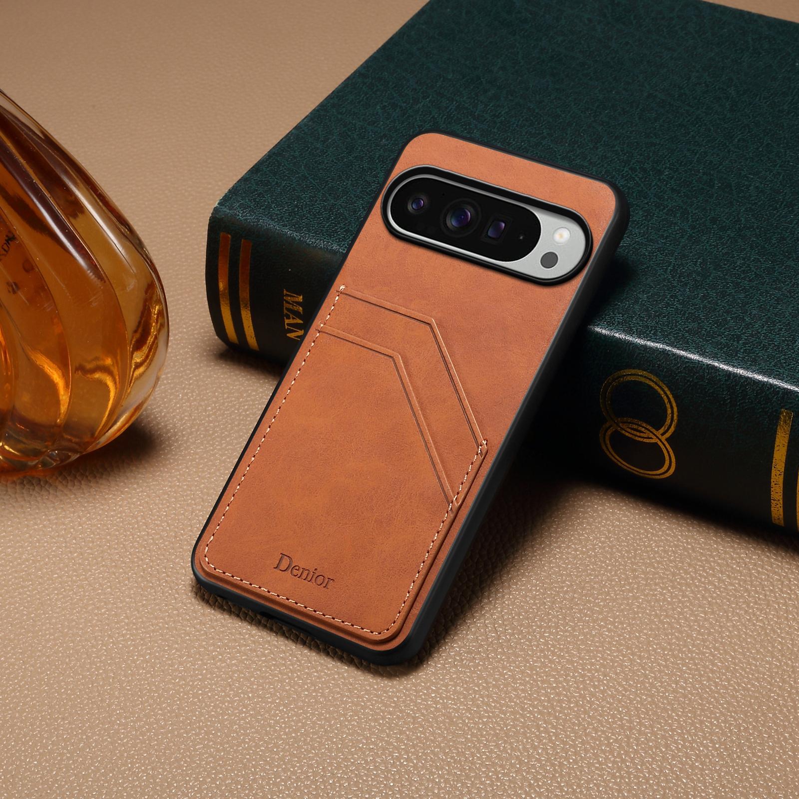 

EUCAGR for Google Pixel 10 10 Pro XL Pixel10Pro Luxury Retro Wallet Phone Case Card Holder PU Leather Back Cover Google Pixel 10 Pro XL коричневый