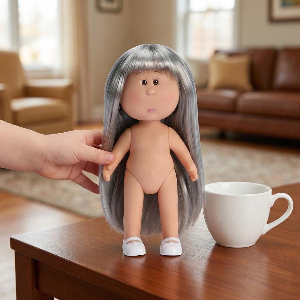 Dress Up 14cm Bean Eye Vinyl Doll Curly Hair Action Figure Body Mia Potato Dolls  Doll Accessories