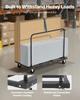 Gipskarton-Wagen Dolly, 816 kg Tragfähigkeit, Stahlplatten-Transportwagen mit 12,5 mm Lenkrollen, Holz-Gipskarton-Dolly mit Spanngurt & 2 Seiten