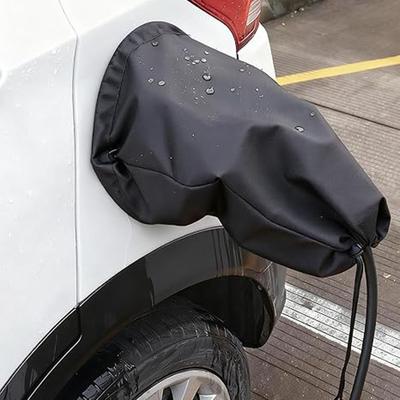 IZTOSS Osłona Ładowarki, Osłona Portu Ładowania, Dwustronna, Deszcz Słońce UV Śnieg, Adsorpcja Magnetyczna Uniwersalna dla Większości Samochodów Elektrycznych