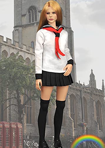 [TOYBARJAPAN] 1/6 Scale Figure Accessories/ZYTOYS ZY15-31 Female Student Summer Sailor Uniform, Stockings, and Shoes Set (Body and Head Not Included)