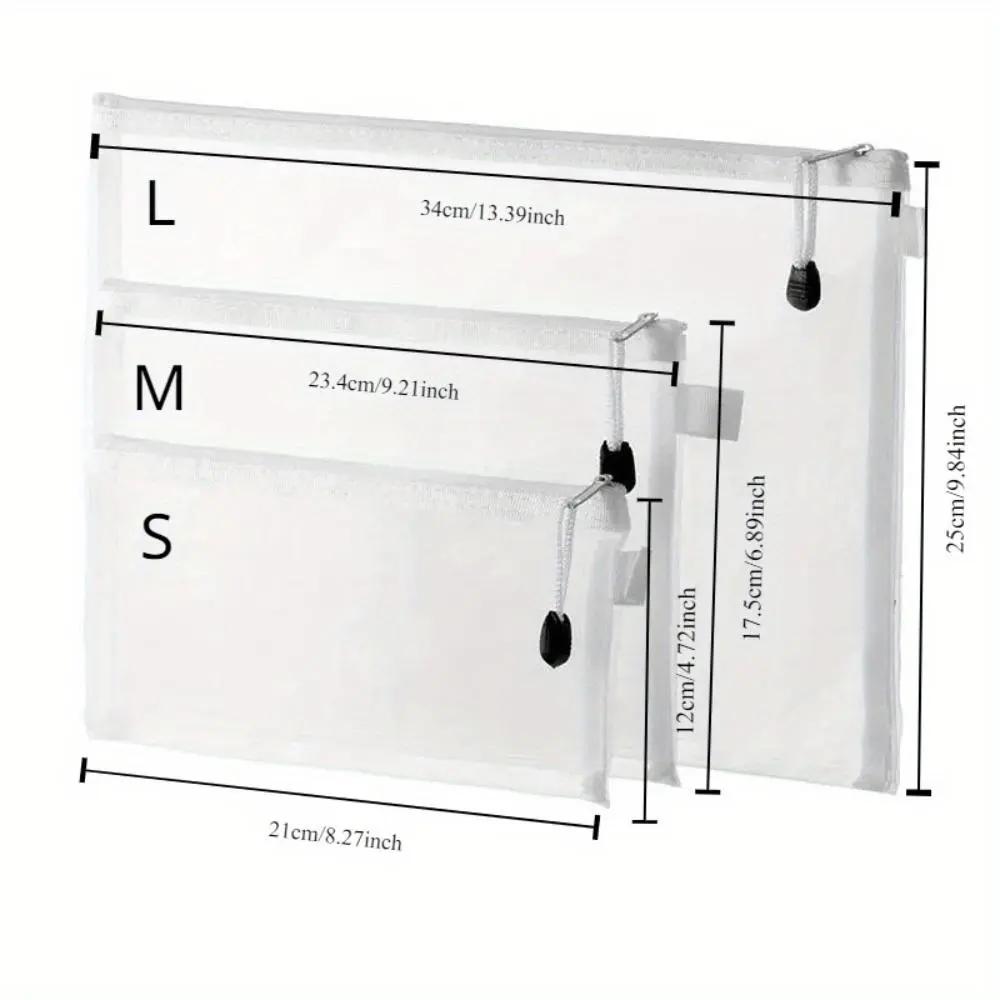 Прозрачный пакет для хранения документов, 1 набор водонепроницаемых пакетов для документов на молнии, Прочный органайзер для документов, Органайзер для документов, Домашний органайзер для школы, офиса и путешествий S чистый