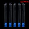 10Pcs Plastic Test Tubes Vials With Caps & Pipe Rack Holder Stand 40/50 Holes