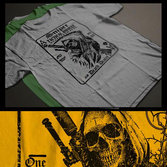 Военный Снайпер Тактический Штурмовой Специалист Меткий Стрелок Боевая Унисекс Футболка XXL