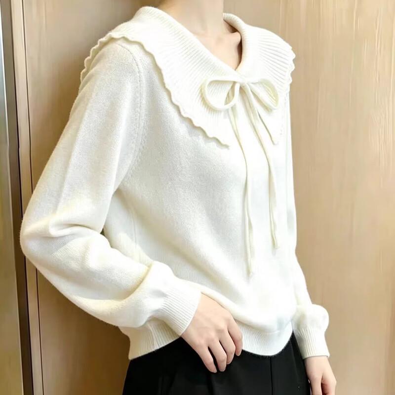 ZOSOUL French Style Bowknot Knit Top