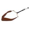 Saxophone Neck Strap for Alto Tenor Sax Breathable Adjustable Instrument Accessories with Metal Hook Coffee