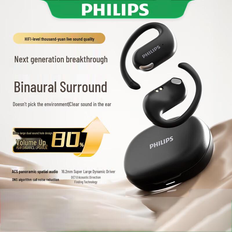 

Philips TAT2739 Open-Ear Sports Bluetooth Earbuds
