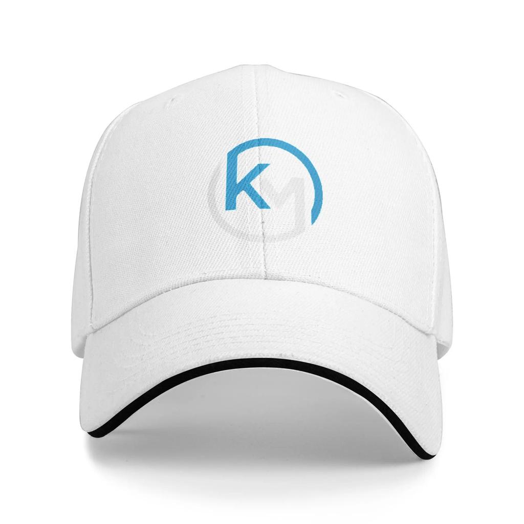 KM Football Soccer White & White Baseball Cap Casual Unisex Unisex Hip Hop Hats Adjustable Print Outdoor Gym Caps