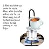 Single Tube Moka Pot 1 Cup 50ML Aluminum Alloy Spout Stovetop Italian Coffee Maker for Outdoor Parties Travel