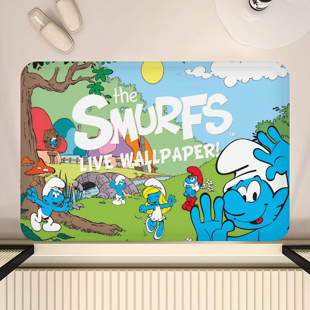 S-Smurfs Cute Floor Carpet Nordic Style Home Doormat Bathroom-Toilet Mats Bedroom Hotel Decor Mat