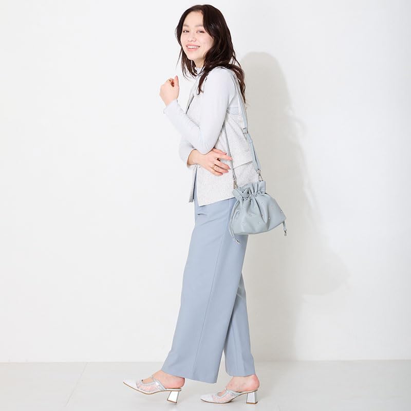 Bijou Drawstring Bag [Oriental Traffic] / Women's BA-258 BLUE-FREE