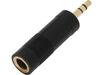 Jack Adapter 3.5 Plug 6.3 Socket Stereo Gold
