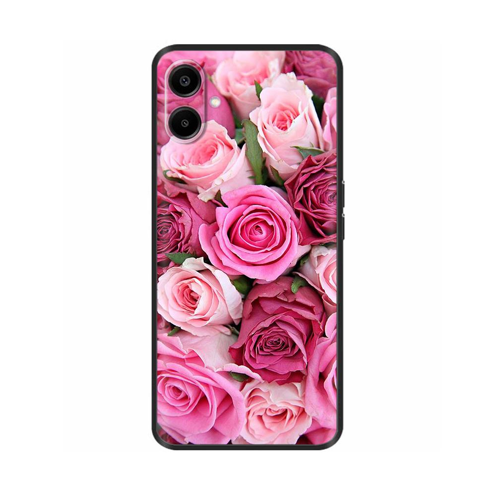 For Samsung Galaxy A06 Back Cover Soft Black Print Silicone Bumper Phone Case for Samsung Galaxy A06 A05 A04 Cases Fundas Coque