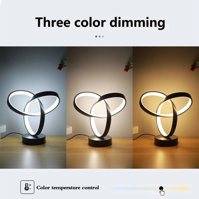 Desk Lamp Modern Night Light Tri Color Infinite Dimming USB Creative Spiral Table Lamp Bedroom Living Room Bedside Table Decor