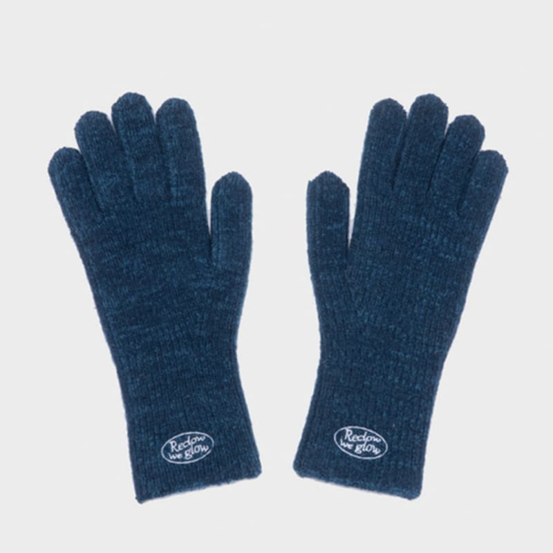 RECLOW KNIT LOGO GLOVE BLUE