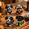 Crafts for Teens And Adults Halloween Dog Bead Art Set, DIY 4 Beaded Puppy Figurines, 3D Embroidery Starter Kit Craft Teens, Holiday Decoration