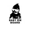 Baby On Board Stickers Cool Rear Reflective Sunglasses Child Car Stickers Warning Decals