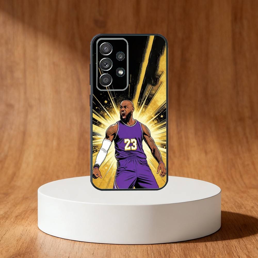 L-Lebron James 23 Phone Case For Samsung S25,S24,S21,S22,S23,S30,Ultra,S20,Plus,Fe,Note,10,9,5G Black Cover