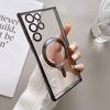 For Magsafe Samsung Galaxy S23 S22 S21 Ultra Plus Case Transparent Plating Magnetic Wireless Charging Silicone Shockproof Cover