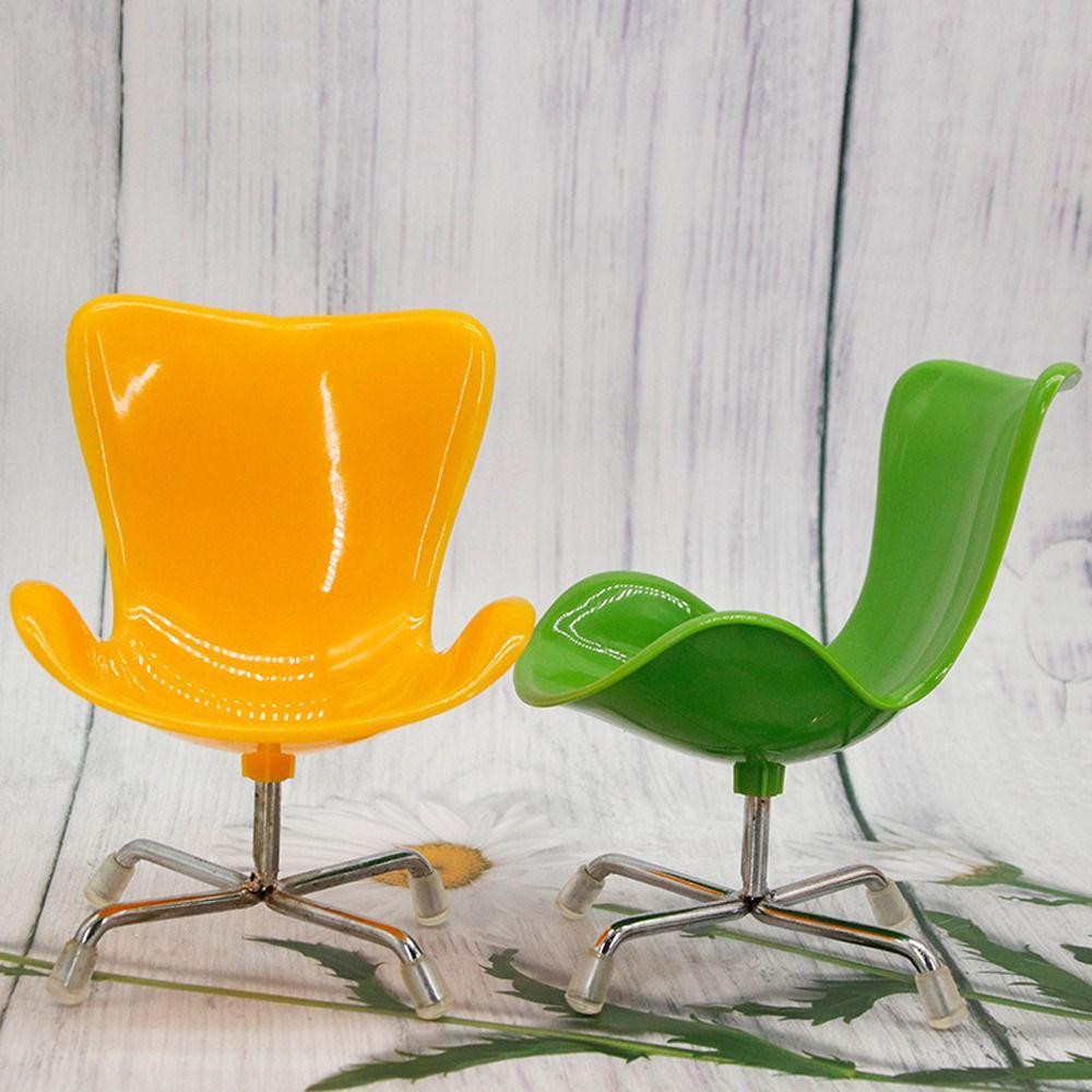 Simulationspuppenhausstühle Freizeitsessel Plastik-Eiersessel Mini-Stuhl Kinderspielzeug