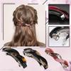 Grampo de cabelo torcido feminino primavera grampo de cabelo automático adequado para cabelo de média densidade moda acrílico rabo de cavalo hairpin