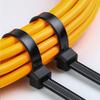 50 PCS Self-locking Plastic Nylon Tie Black Fastening Strap Cable-Tie-Set Cable Zip Tie Fastening Ring Zip Wraps Strap Tie