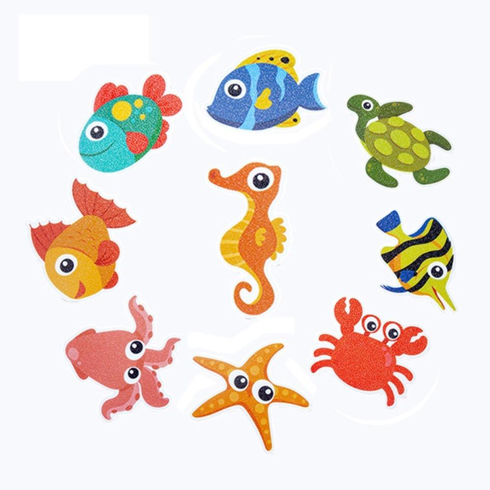 PEVA Bath Tub Slip Stickers Flower Cartoon Non-slip Sticker Waterproof and Non-slip Paster  Pool