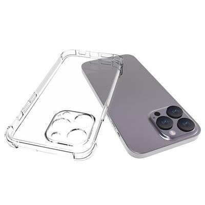 WANLONFENG WL2 Series for iPhone 14 Pro Case 2.0mm TPU Phone Cover with 2Pcs Tempered Glass Films