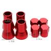 4 Set TR413 Red Car Truck Tire Wheel Tyre Valve Stem Hex Caps with Sleeve Covers Tyre Valve Caps Car Wheel Tire Valve Caps Stem Caps1