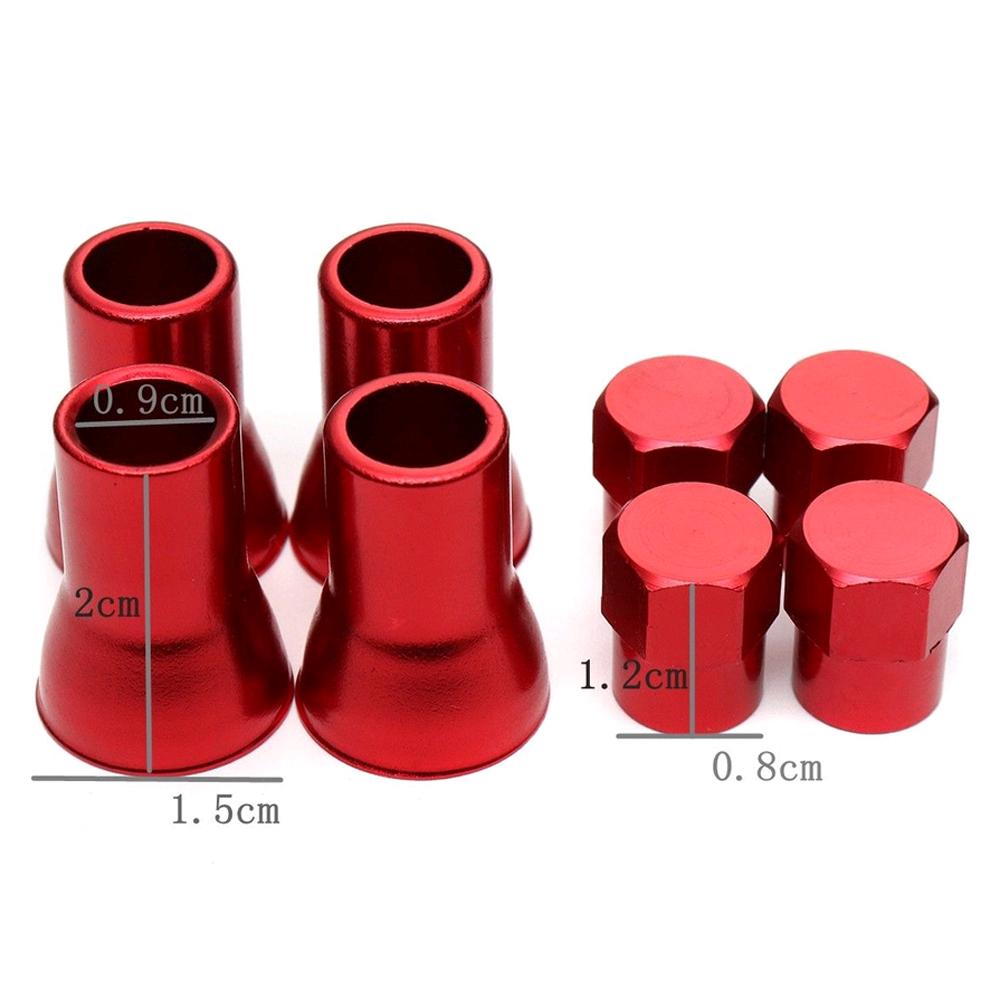 4 Set TR413 Red Car Truck Tire Wheel Tyre Valve Stem Hex Caps with Sleeve Covers Tyre Valve Caps Car Wheel Tire Valve Caps Stem Caps1