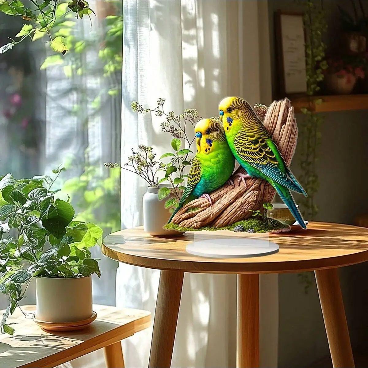 

1 шт. Улюблений папуга Настільна прикраса Весняний День Святого Валентина Прикраса для дому та офісу Натхненний