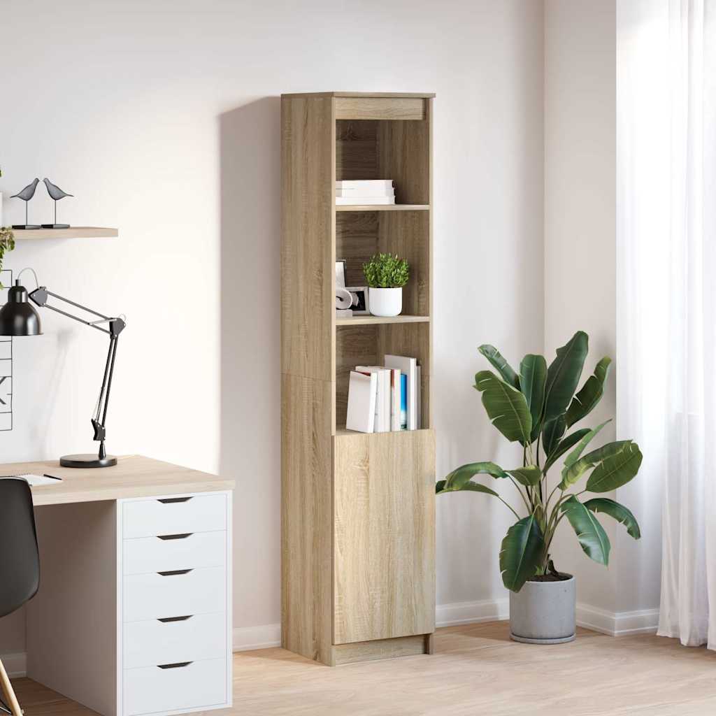 Highboard In Sonoma Oak Finish 37.5 X 35 X 180 Cm Particle Board