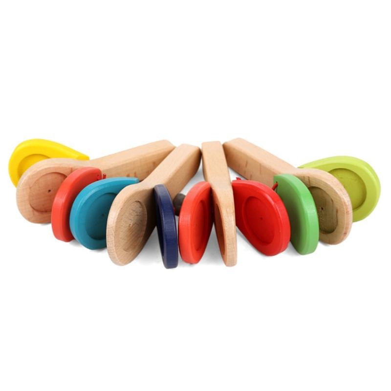 Wooden Orff Clapper for Children with Smooth Surfaces Solid Wood Safe Play Toy for Rhythm Learning and Early Education