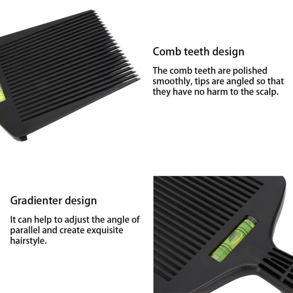 Handle Styling Tool Barber Hair Cutting With Liquid Balance Flat Top Comb Short Hair Trimming