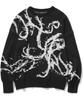 NOT4NERD Splashed Jacquard Knit Sweater - Black