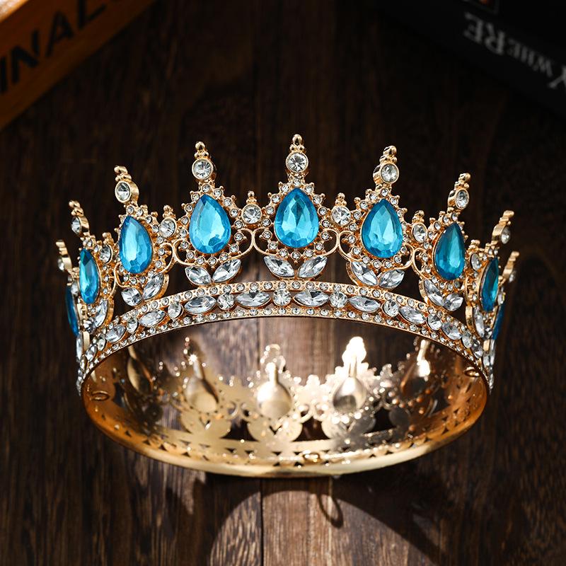 

Baroque Alloy Teardrop Crown Headpiece for Bridal Photography and Coming-of-Age Celebrations